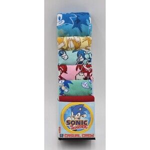 Sega Bioworld Sonic the Hedgehog Men's Classic Casual Crew Socks 6 pairs New